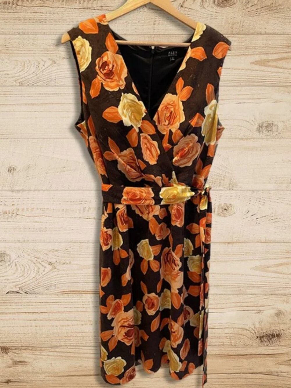NWT Alex Marie fall dress in orange, brown & yellow | Size 10